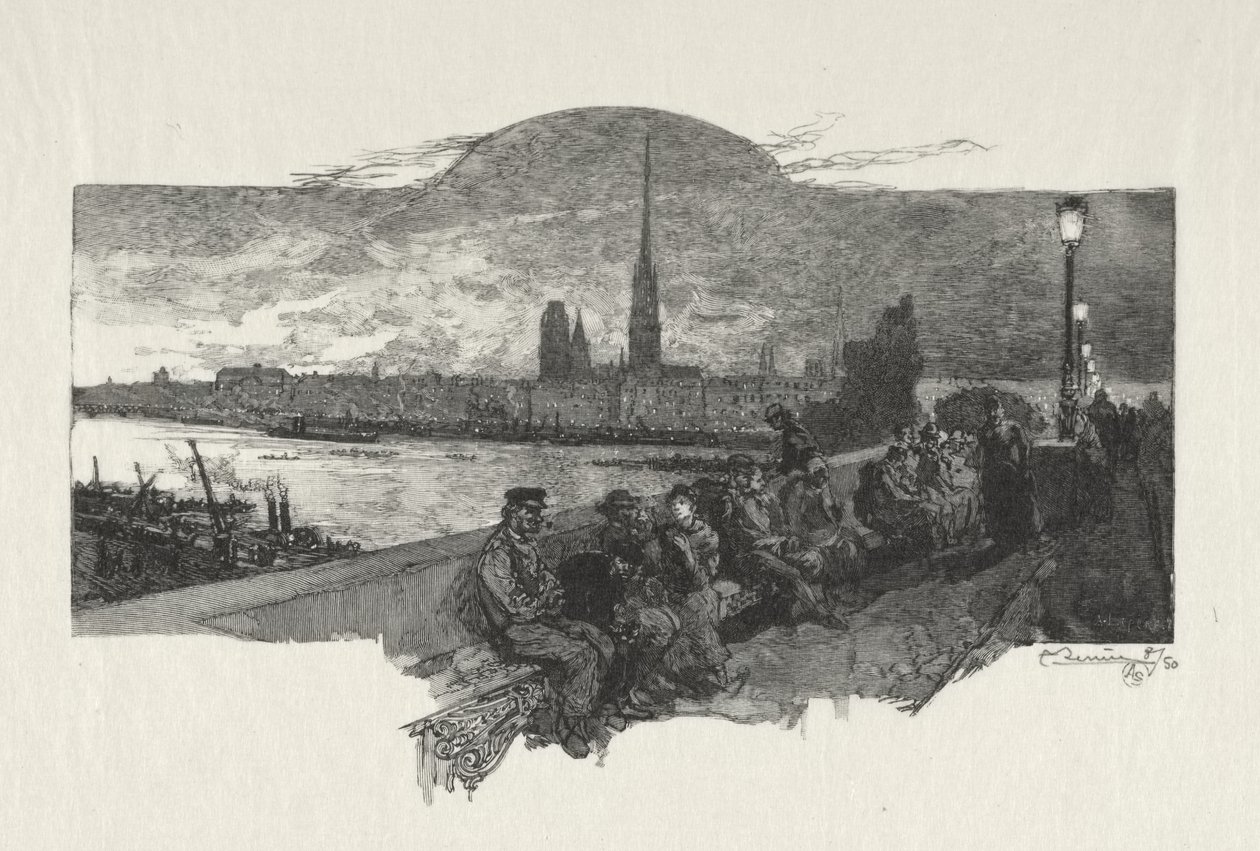 Illusztrált Rouen: A kövek hídja alkotó: Auguste Louis Lepère