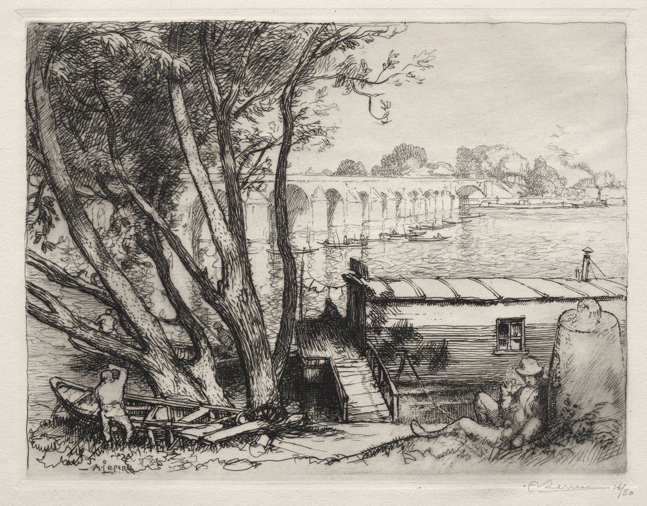 A Poissy-híd alkotó: Auguste Louis Lepère