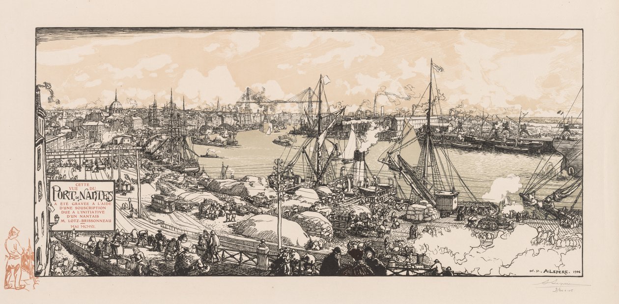 Nantes kikötője alkotó: Auguste Louis Lepère