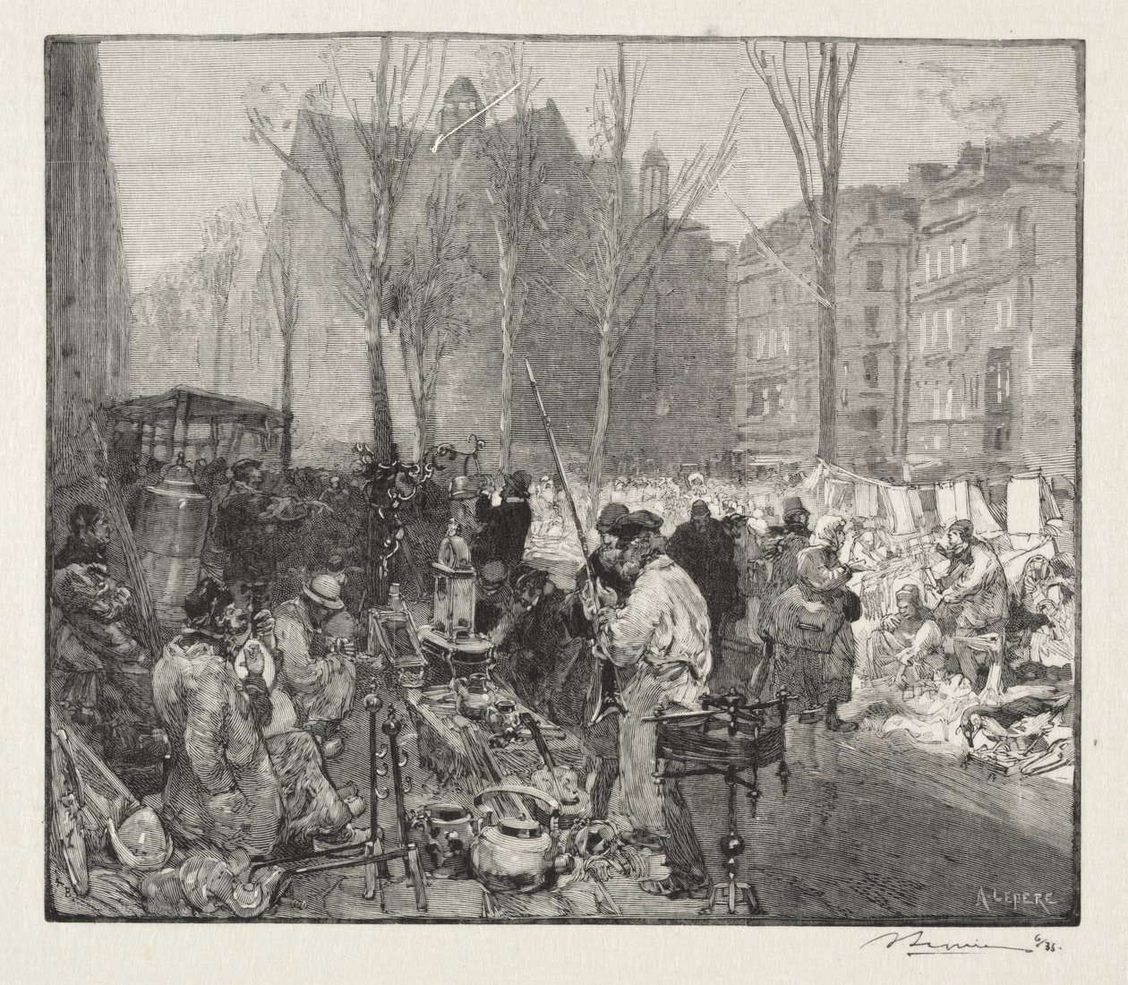 Hulladékpiac alkotó: Auguste Louis Lepère