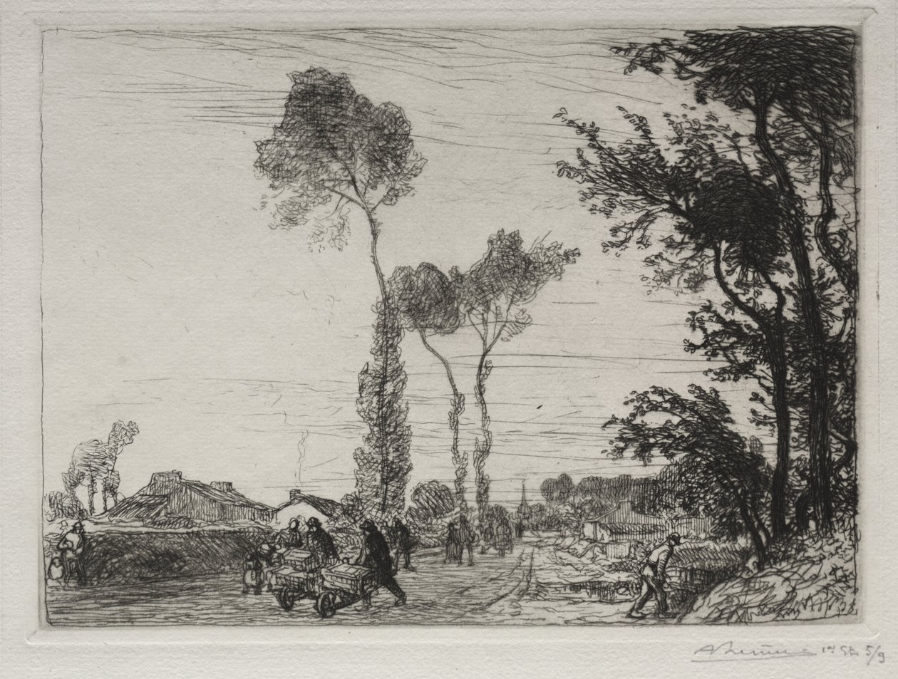 Vissza a St. Jean-de-Mont piacról alkotó: Auguste Louis Lepère