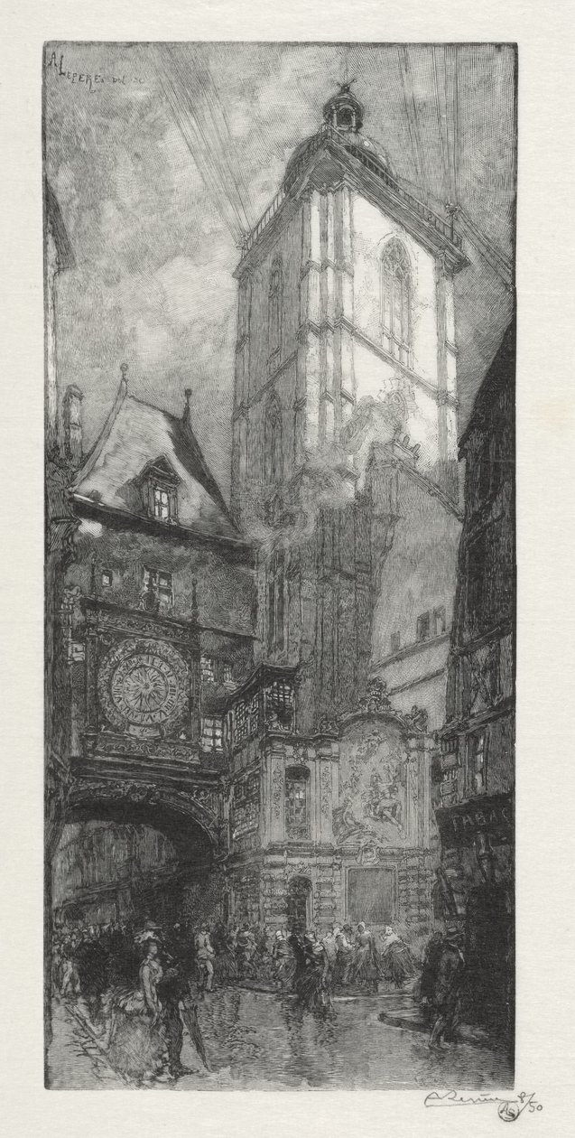 Illusztrált Rouen: A nagy óra alkotó: Auguste Louis Lepère