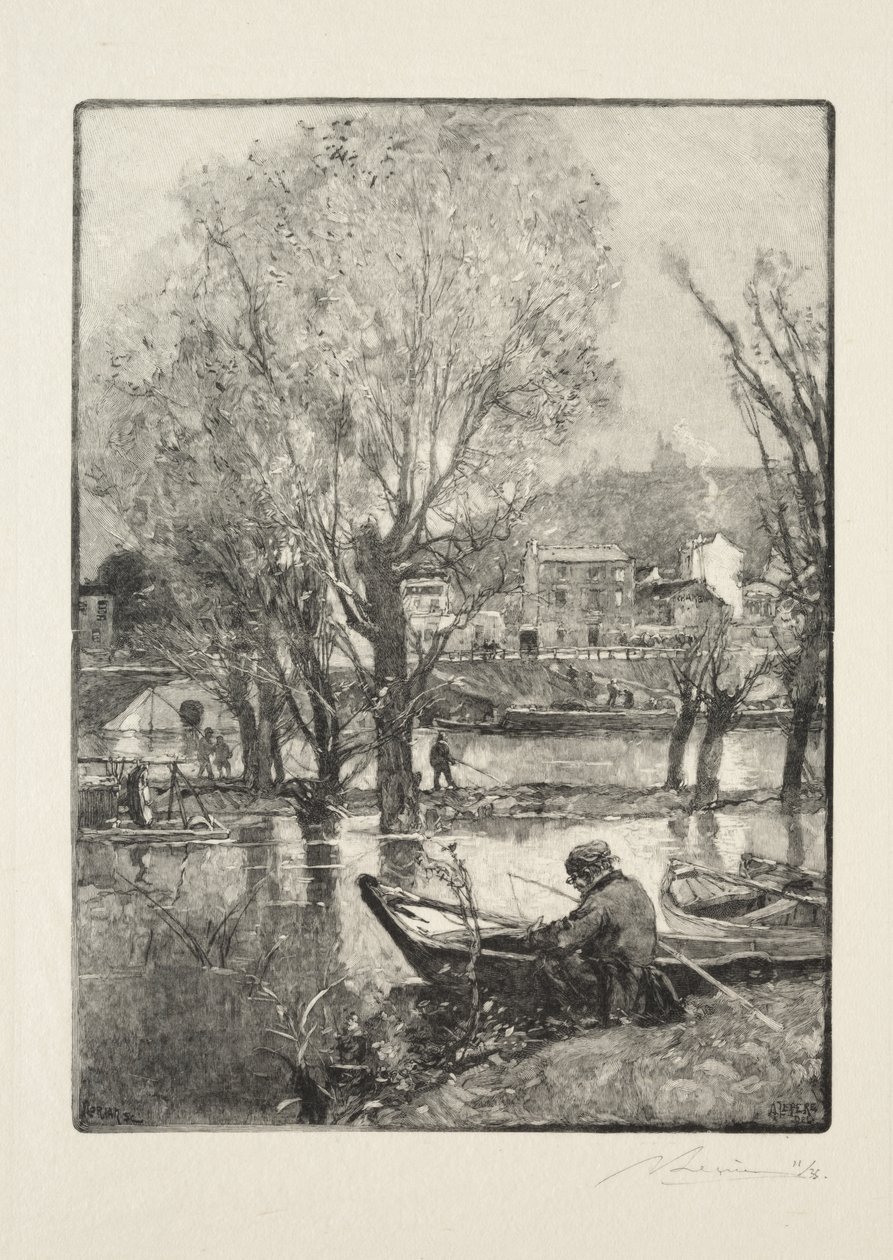 A Billancourt-sziget egyik sarka alkotó: Auguste Louis Lepère