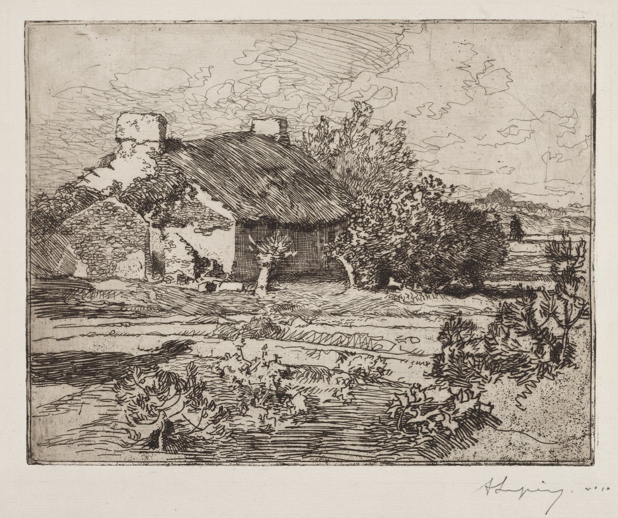 Old Bourrine, Marais háza, Vendée alkotó: Auguste Louis Lepère