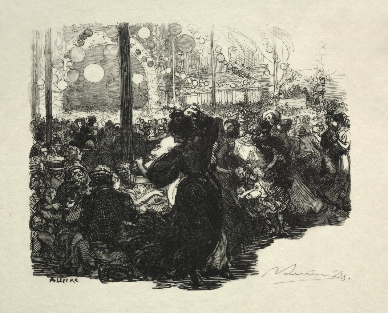 július 14., Rue de Belleville, 10 óra. alkotó: Auguste Louis Lepère