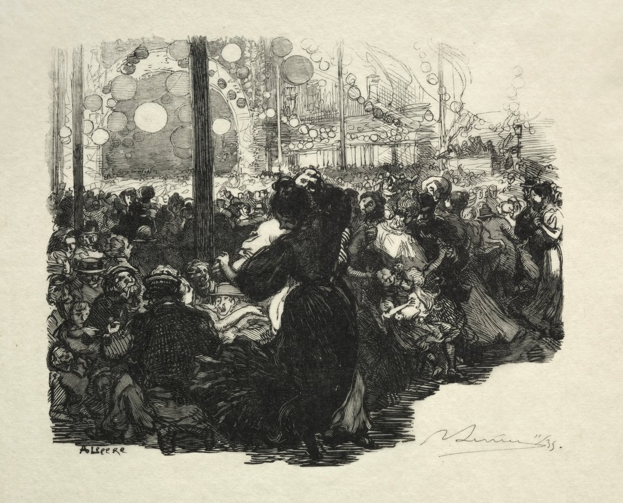 július 14., Rue de Belleville, 10 óra. alkotó: Auguste Louis Lepère