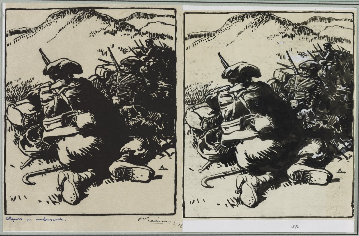 Alpesek lesben, 1914. alkotó: Auguste Louis Lepère