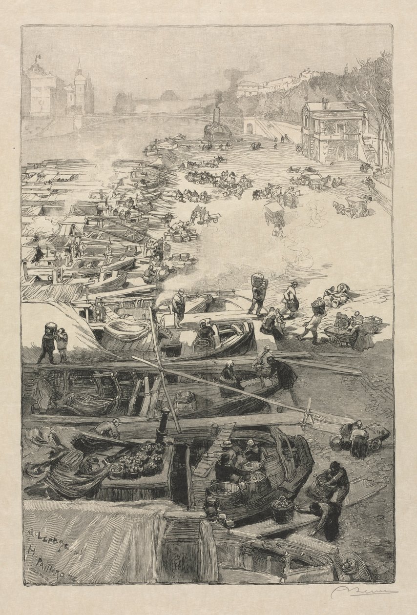 A burgonya érkezése a Hotel de Ville-be, 1883. alkotó: Auguste Louis Lepère