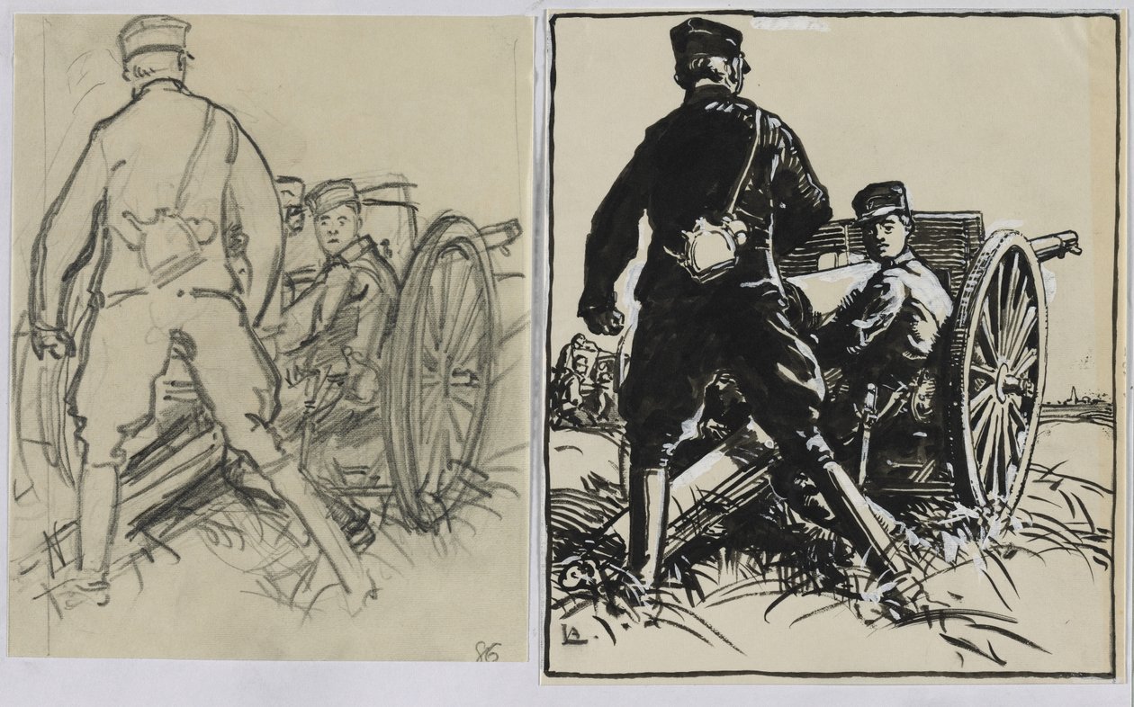 Belga tüzérek alkotó: Auguste Louis Lepère