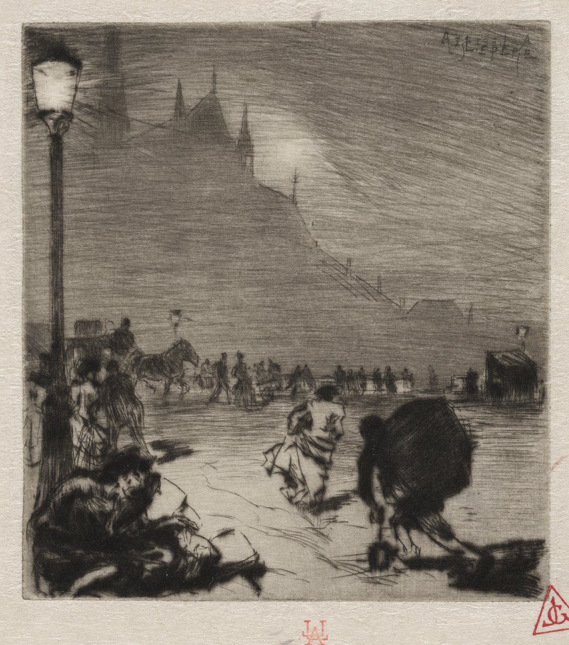 Pont-aux-Doubles sarkán alkotó: Auguste Louis Lepère