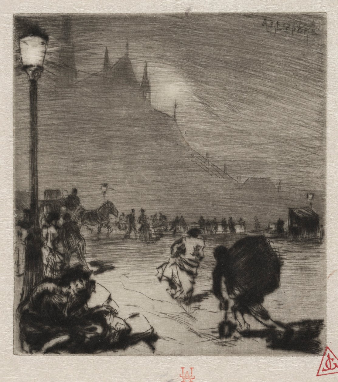 Pont-aux-Doubles sarkán. alkotó: Auguste Louis Lepère