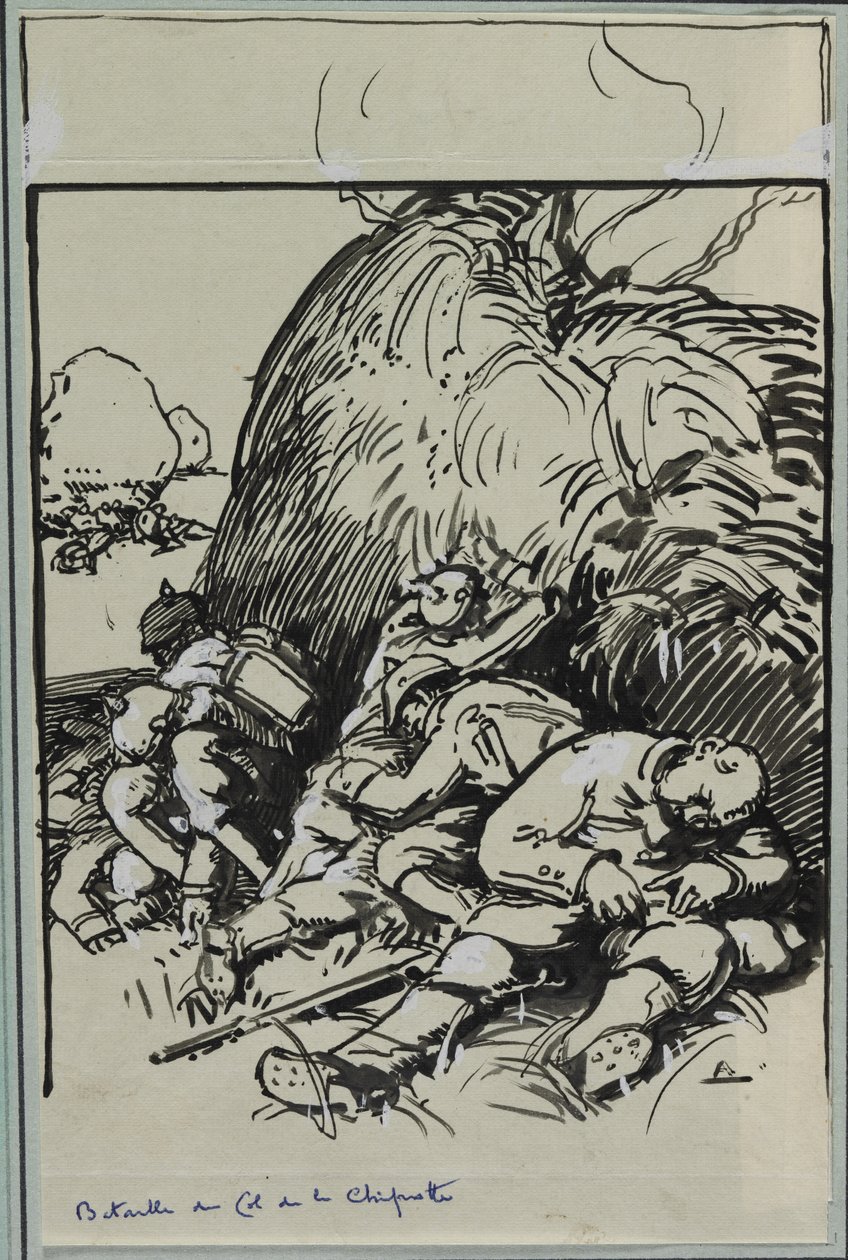 Chipotte-hágói csata, 1914. alkotó: Auguste Louis Lepère
