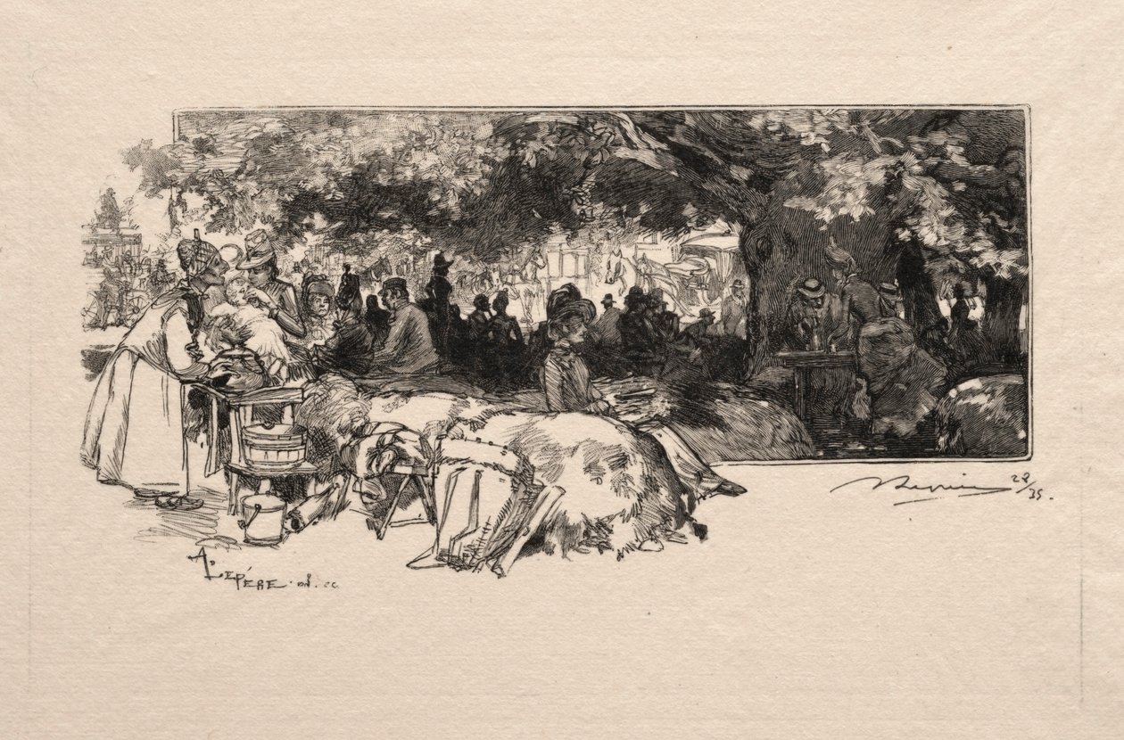 Mere Pichard kantinja, 1888. alkotó: Auguste Louis Lepère
