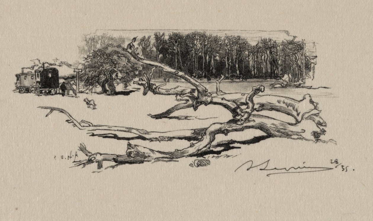 Carrefour de lEpine, 1887. alkotó: Auguste Louis Lepère