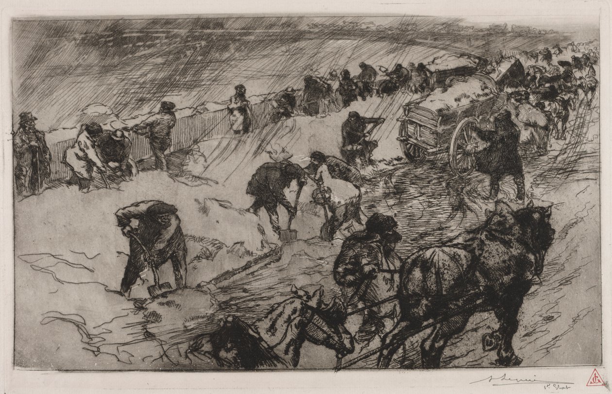 Harc a hó ellen, Quai aux Fleurs alkotó: Auguste Louis Lepère