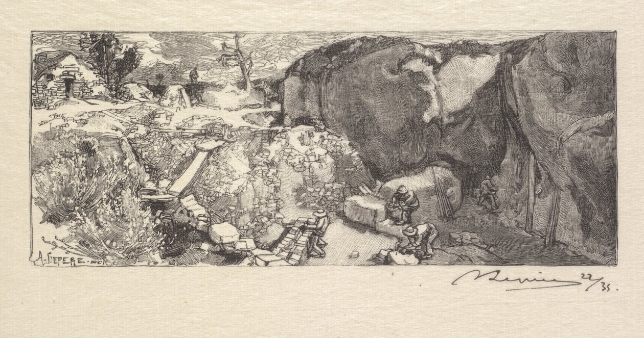 Fontainebleau-erdő: Homokkőbánya alkotó: Auguste Louis Lepère