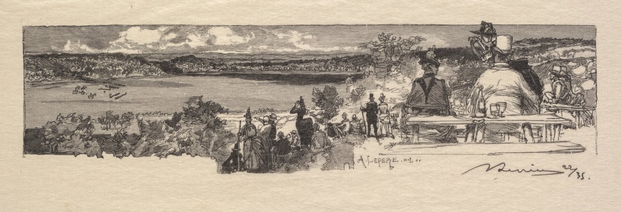 Fontainebleau-erdő: A Solle völgye alkotó: Auguste Louis Lepère