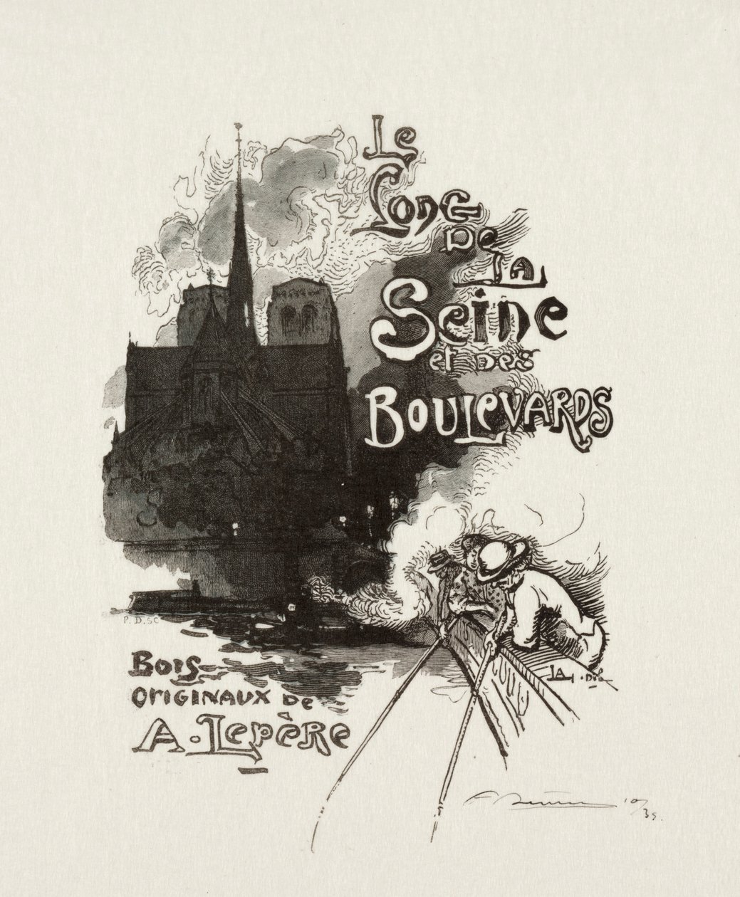 Homlokzat: A Szajna és a Boulevards mentén. alkotó: Auguste Louis Lepère