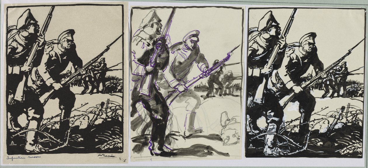 Orosz gyalogság, 1914. alkotó: Auguste Louis Lepère