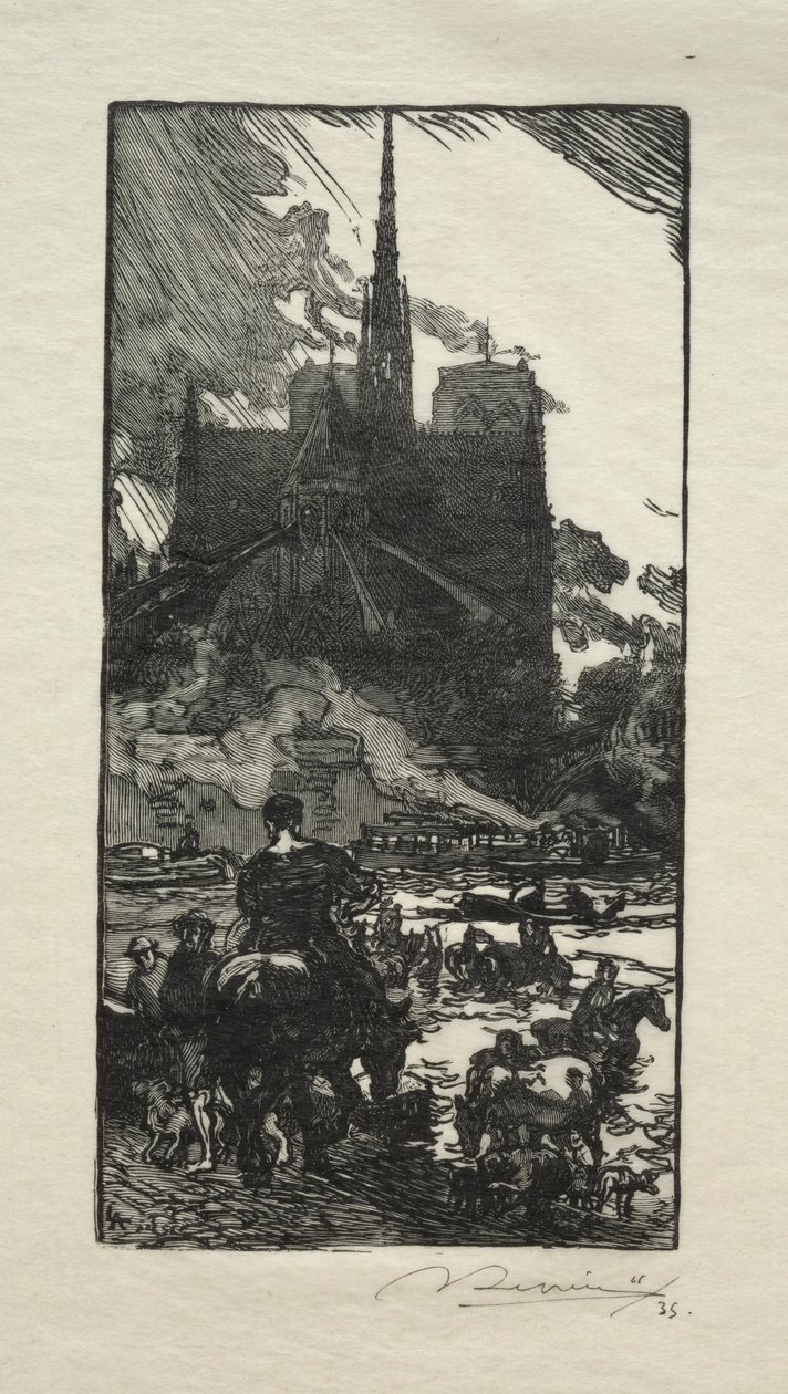 LAbreuvoir a Point St. Louis. alkotó: Auguste Louis Lepère