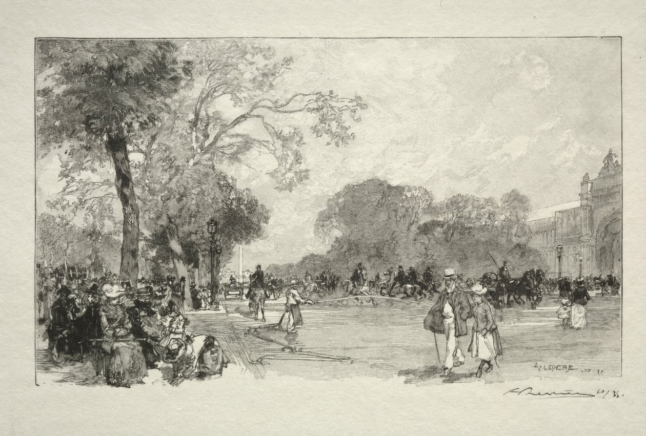Avenue des Champs-Elysees. alkotó: Auguste Louis Lepère
