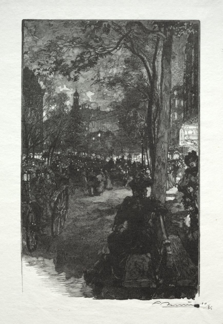 Boulevard Montmartre, este alkotó: Auguste Louis Lepère
