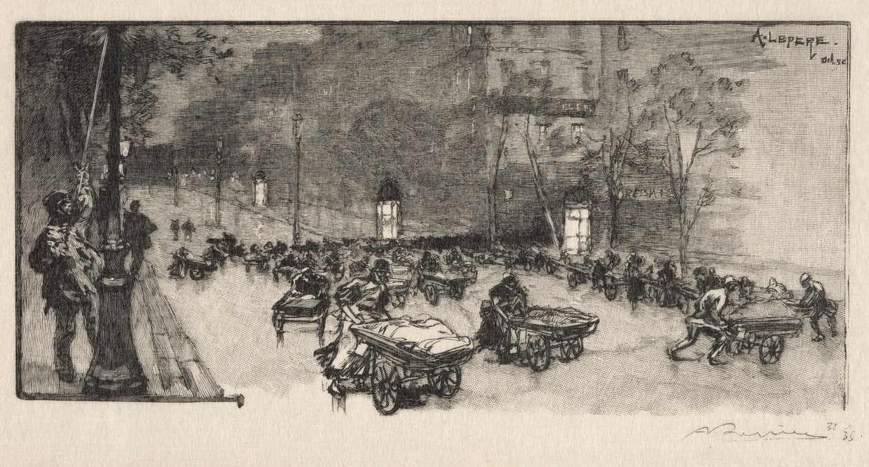 A Boulevard, a Faubourg Montmartre sarkán alkotó: Auguste Louis Lepère
