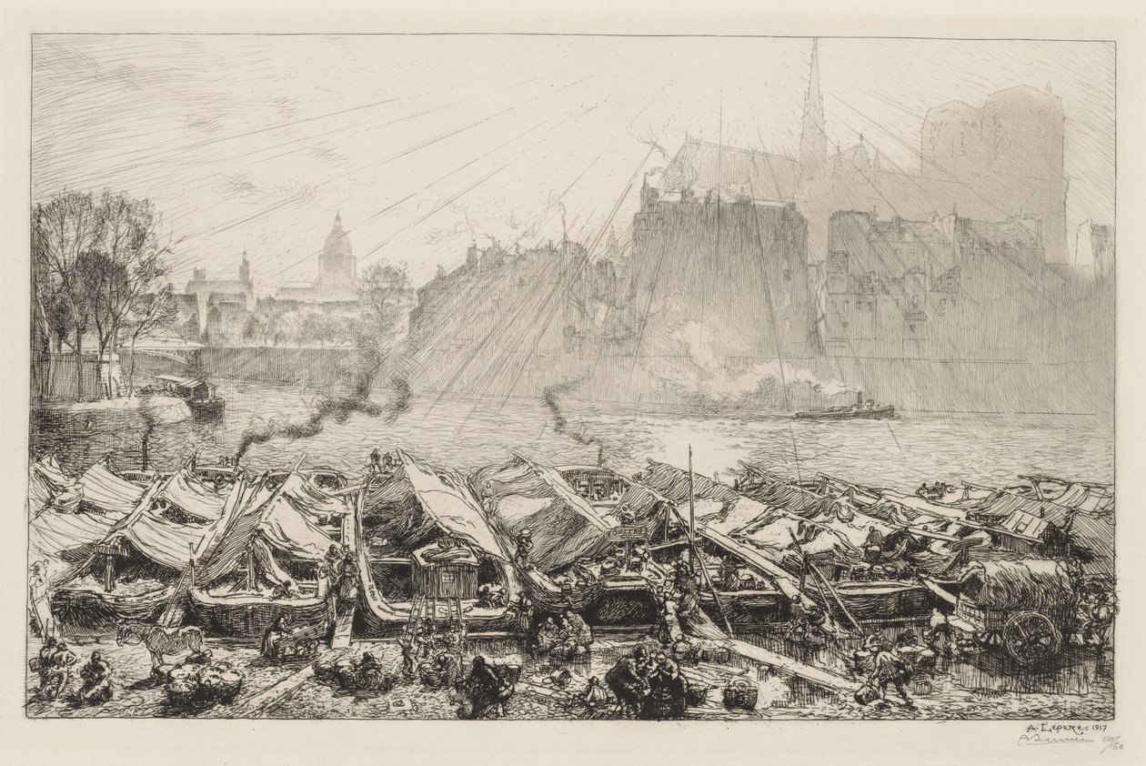 A Nagy Almapiac, 1917. alkotó: Auguste Louis Lepère