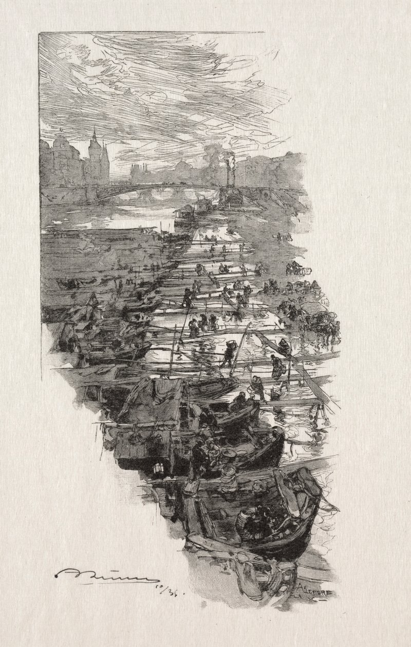 Az Apple Market. alkotó: Auguste Louis Lepère