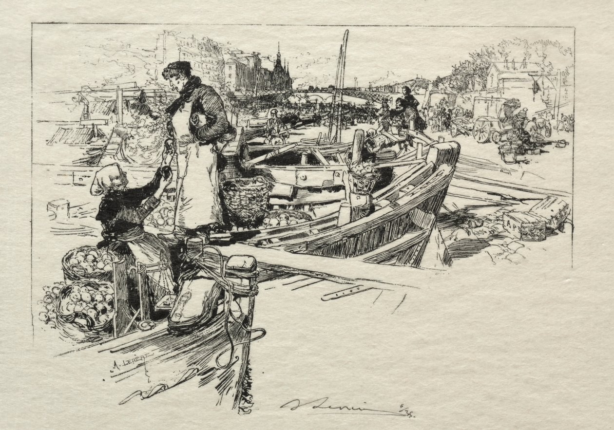 Az Apple Market, 1. sz. alkotó: Auguste Louis Lepère