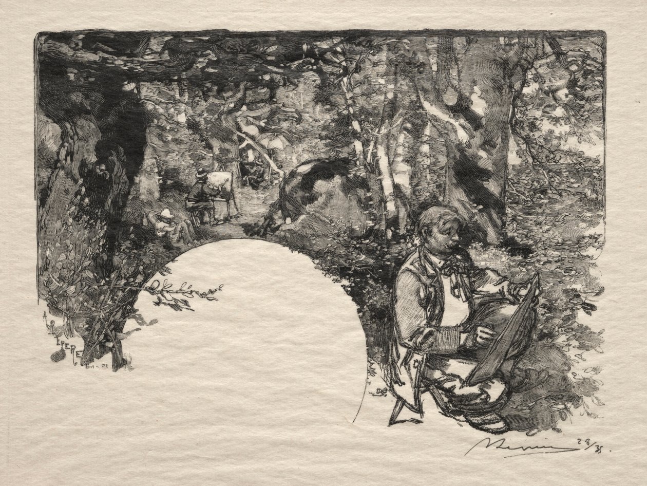 A festők, 1890. alkotó: Auguste Louis Lepère