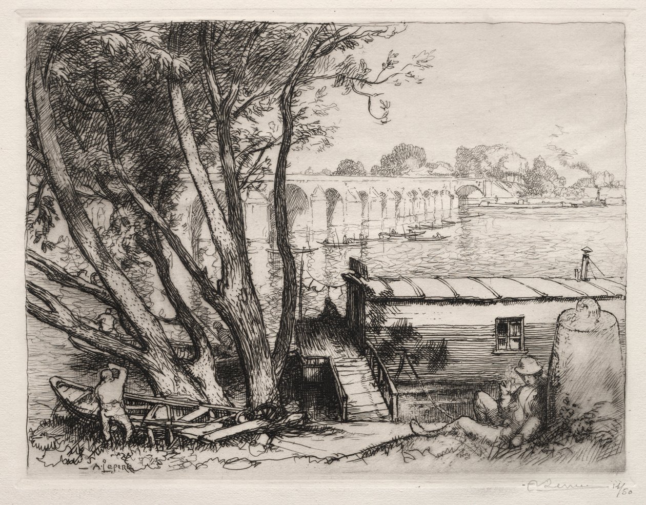 A Poissy-híd alkotó: Auguste Louis Lepère