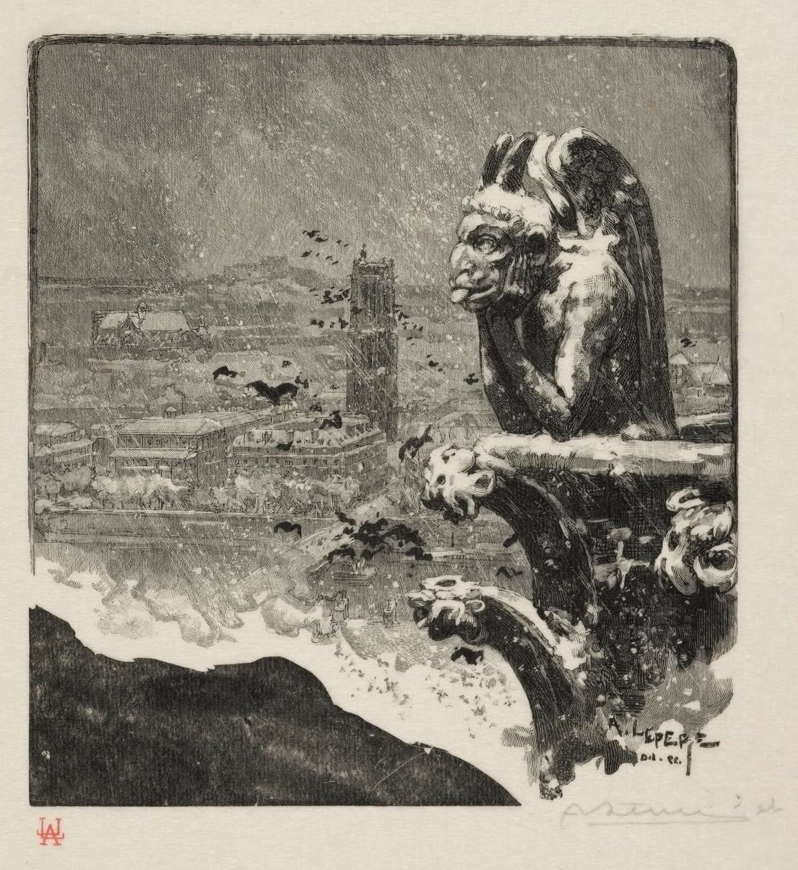 A Notre Dame Stryge alkotó: Auguste Louis Lepère