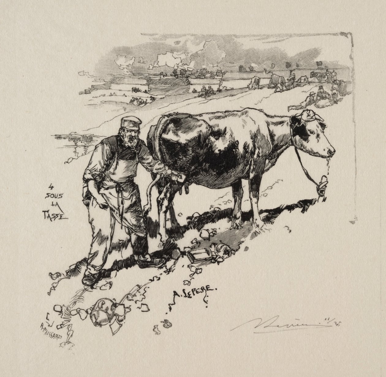 A tejkereskedő. alkotó: Auguste Louis Lepère