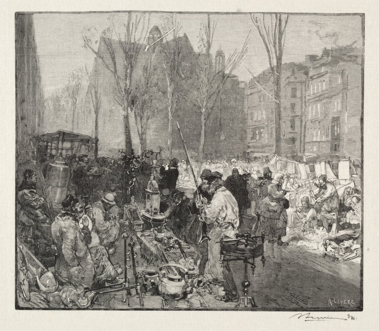 Hulladékpiac alkotó: Auguste Louis Lepère