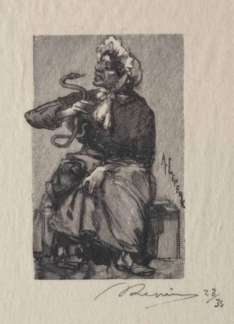 Kígyók kereskedője alkotó: Auguste Louis Lepère