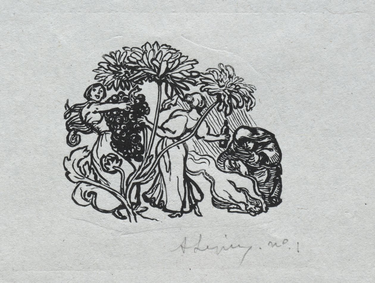 Párizsi Almanach, 1897: Farokdarab, ősz alkotó: Auguste Louis Lepère