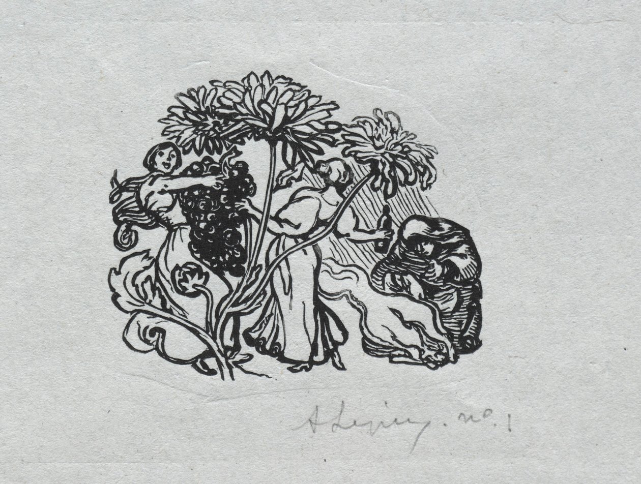 Párizsi Almanach, 1897: farokdarab, 1897. ősz. alkotó: Auguste Louis Lepère
