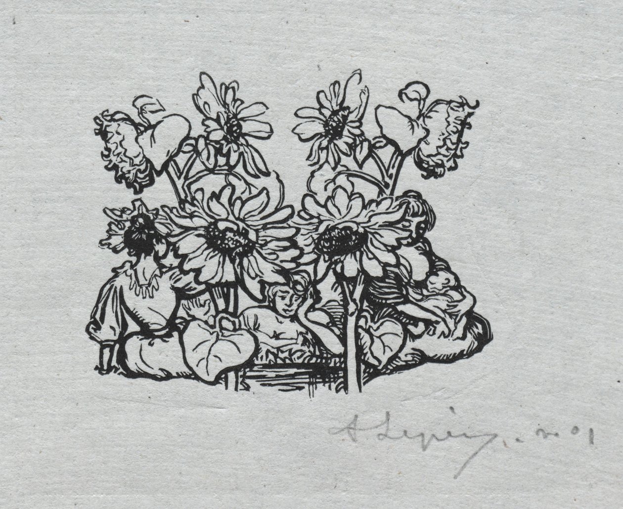 Párizsi Almanach, 1897: Farokdarab, Nyár, 1897. alkotó: Auguste Louis Lepère