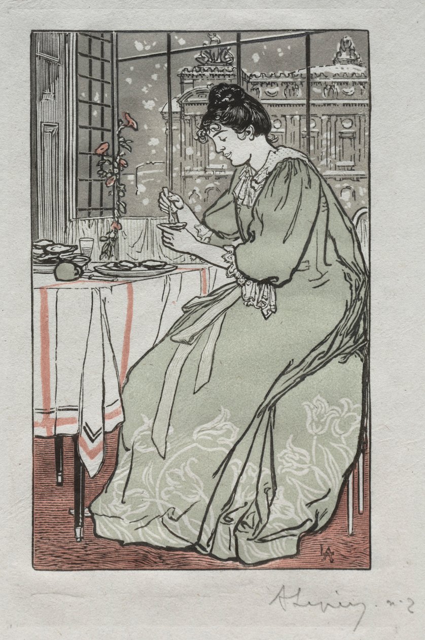 Párizsi Almanach, 1897: Tél, 1897. alkotó: Auguste Louis Lepère