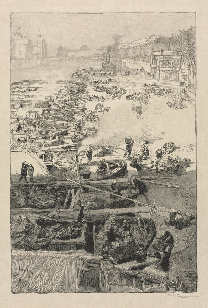 Burgonya érkezés a Hôtel de Ville-be alkotó: Auguste Louis Lepère