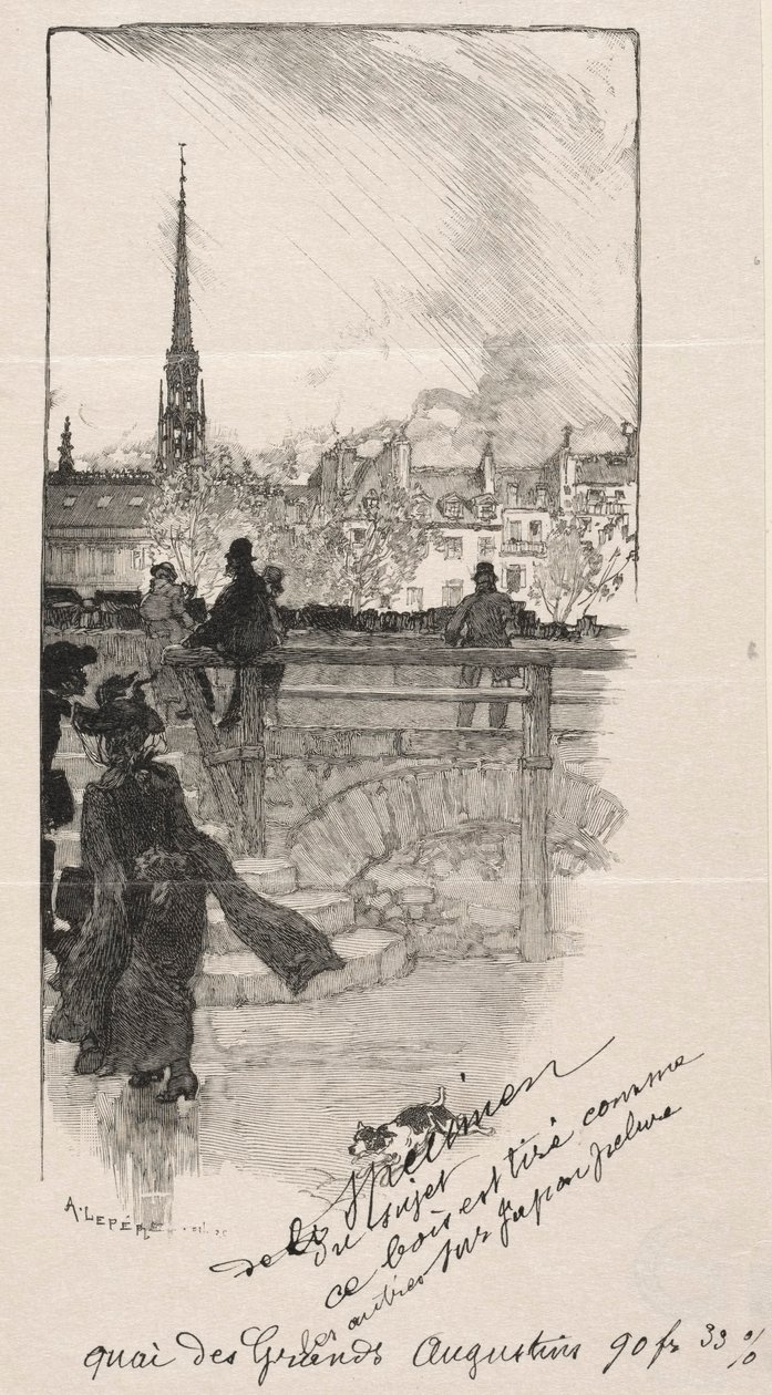 Quai des Grands Augustins. alkotó: Auguste Louis Lepère