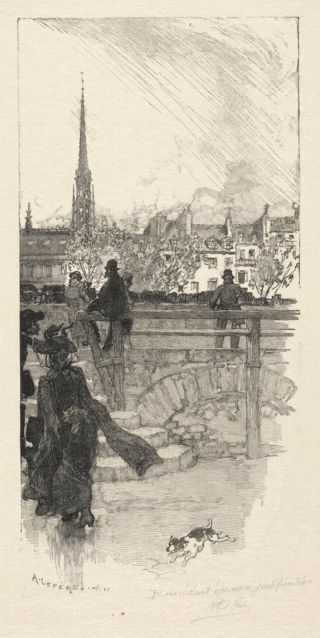Quai des Grands Augustins, Párizs alkotó: Auguste Louis Lepère