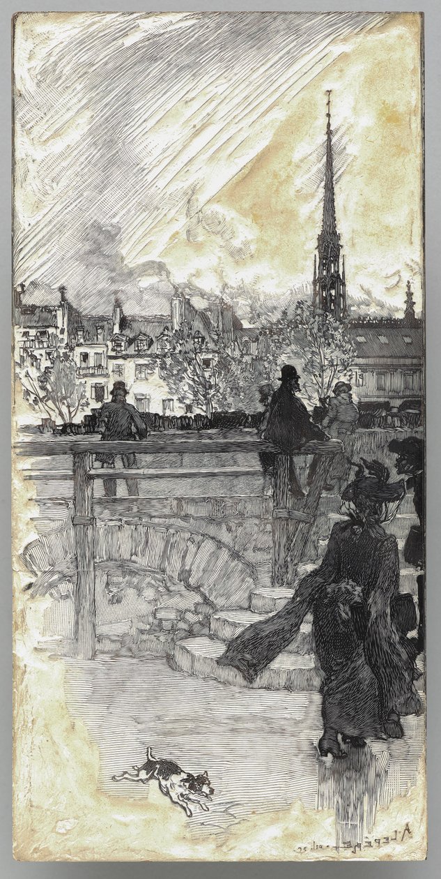 Quai des Grands Augustins, Párizs alkotó: Auguste Louis Lepère