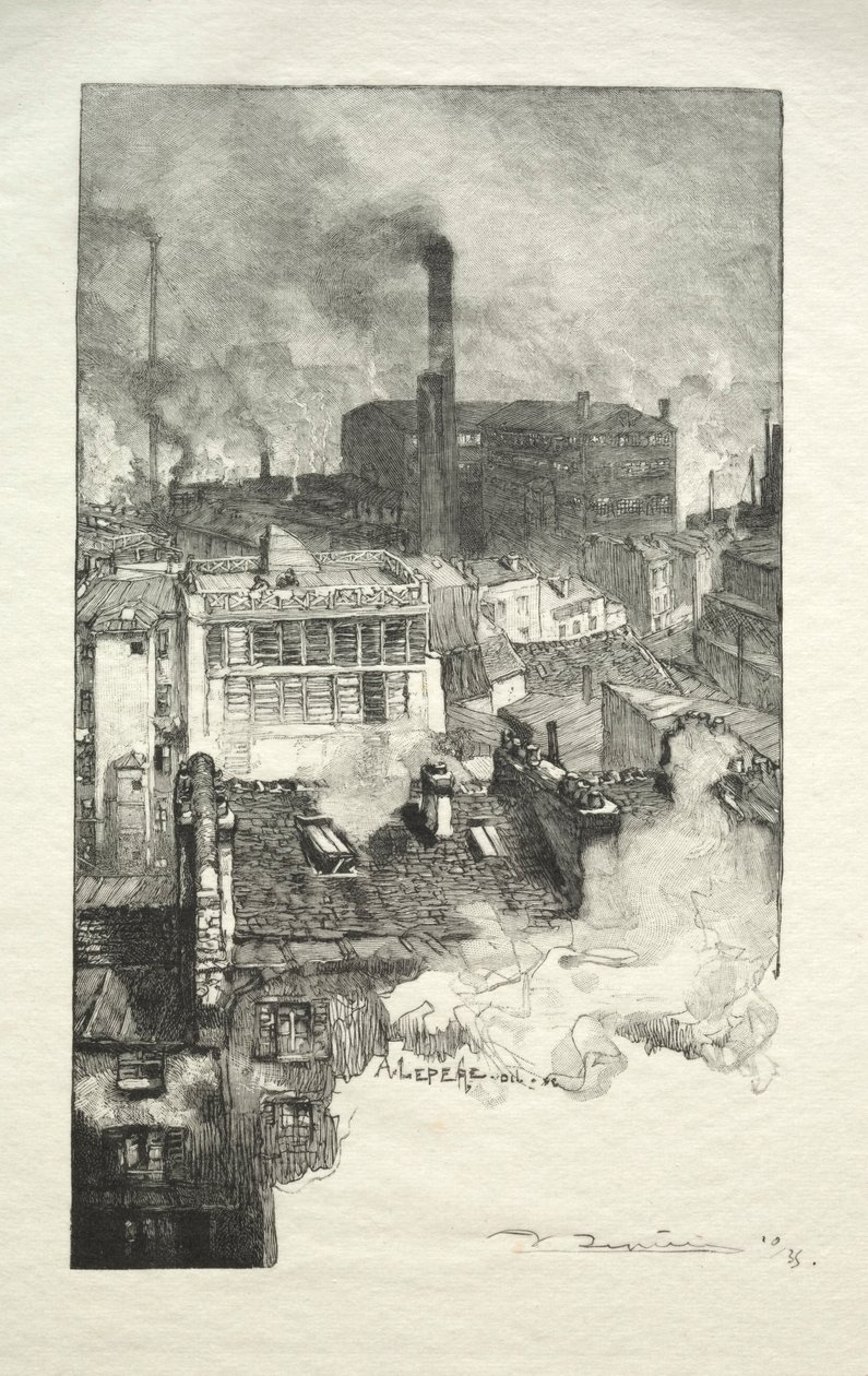 Gobelins kerület, 1889. alkotó: Auguste Louis Lepère