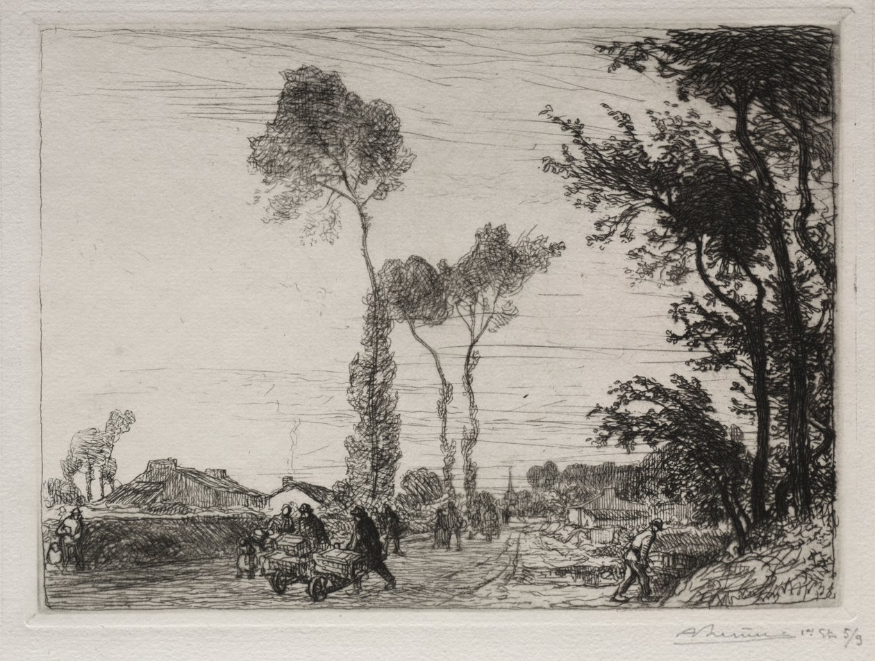 Vissza a St. Jean-de-Mont piacról alkotó: Auguste Louis Lepère
