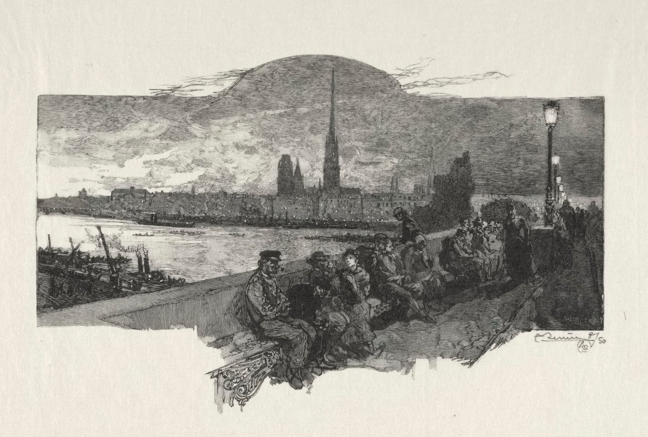 Illusztrált Rouen: A kövek hídja alkotó: Auguste Louis Lepère