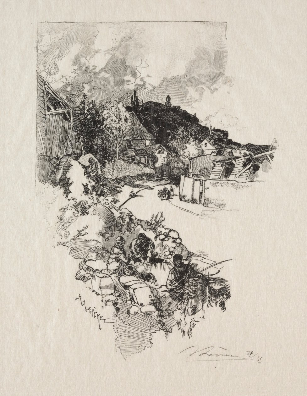 Út Versailles-ba. alkotó: Auguste Louis Lepère