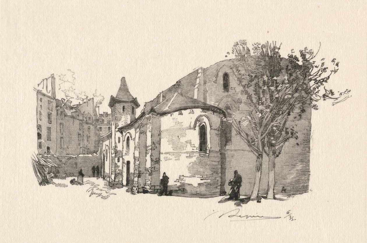 St. Julien le Vauvre, külső nézet alkotó: Auguste Louis Lepère