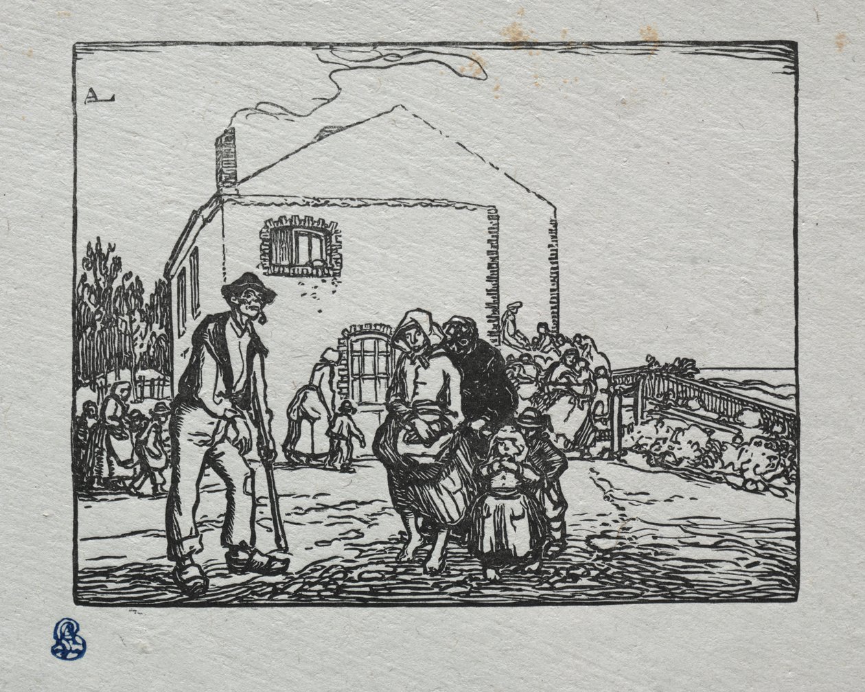 Koldusok az utolsó házban alkotó: Auguste Louis Lepère